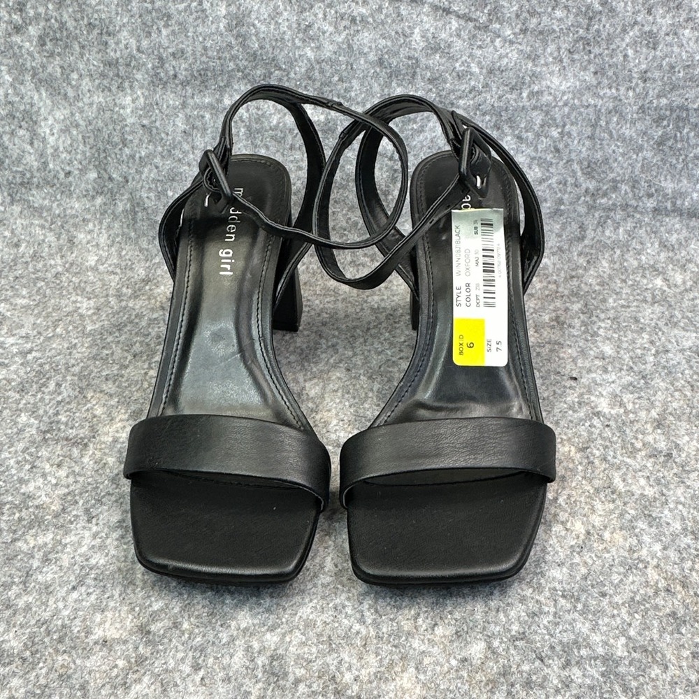 Madden Girl Womens Winnii Ankle Strap Block Heel Dress Sandals Black Shoes 7.5 - Picture 11 of 11